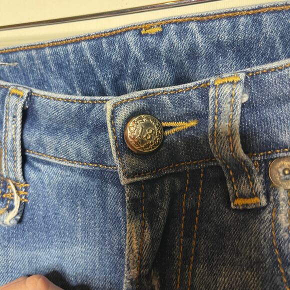 R13 Blue Distressed Kick Flare Cro Jeans Sz 27 - Picture 3 of 8